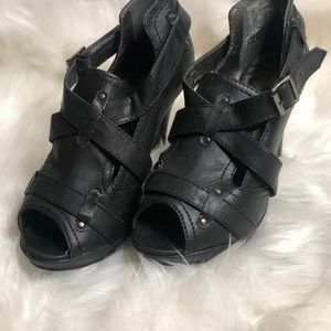 Black Strappy Heels